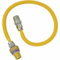 Pinpoint CSSL44R-24 P .5 x 24 in. Safety Plus Advantage Coated Stainless Steel Gas Connector PI3859910